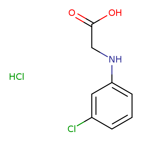 OC(=O)CNc1cccc(c1)Cl.Cl