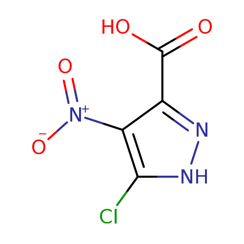 [O-][N+](=O)c1c(Cl)[nH]nc1C(=O)O