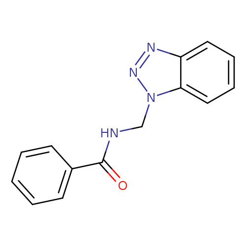 O=C(c1ccccc1)NCn1nnc2c1cccc2