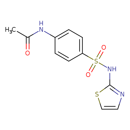 CC(=O)Nc1ccc(cc1)S(=O)(=O)Nc1nccs1