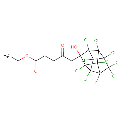 CCOC(=O)CCC(=O)CC1(O)C2(Cl)C3(C4(C1(Cl)C1(C2(C3(Cl)C(C41Cl)(Cl)Cl)Cl)Cl)Cl)Cl