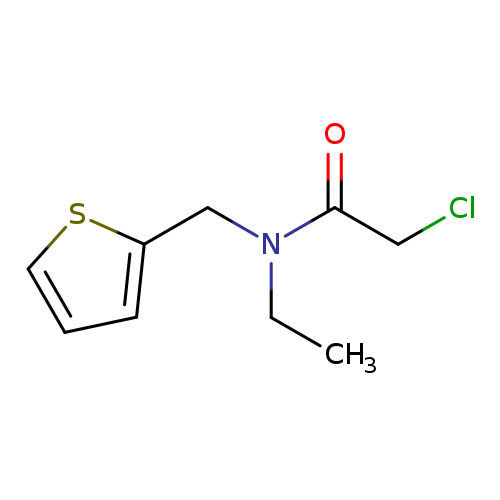 CCN(C(=O)CCl)Cc1cccs1