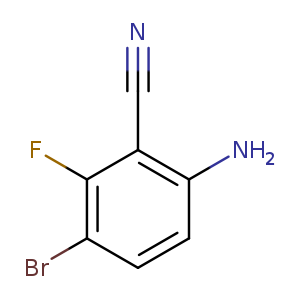 N#Cc1c(N)ccc(c1F)Br