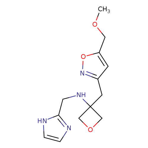 COCc1onc(c1)CC1(COC1)NCc1ncc[nH]1