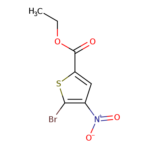 CCOC(=O)c1sc(c(c1)[N+](=O)[O-])Br