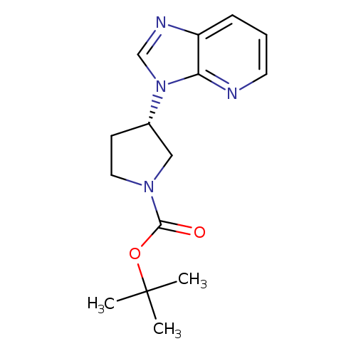 O=C(N1CC[C@@H](C1)n1cnc2c1nccc2)OC(C)(C)C