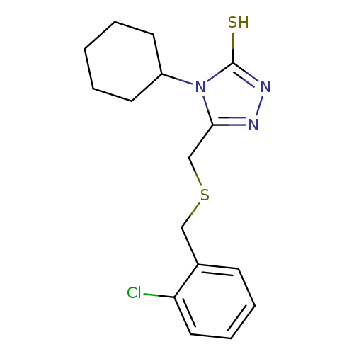 Clc1ccccc1CSCc1nnc(n1C1CCCCC1)S