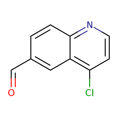 O=Cc1ccc2c(c1)c(Cl)ccn2