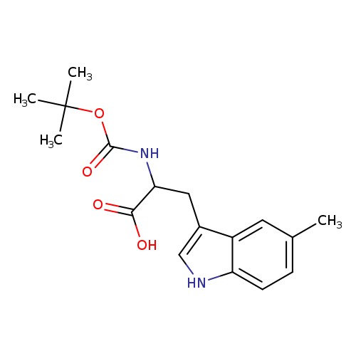 O=C(OC(C)(C)C)NC(C(=O)O)Cc1c[nH]c2c1cc(C)cc2