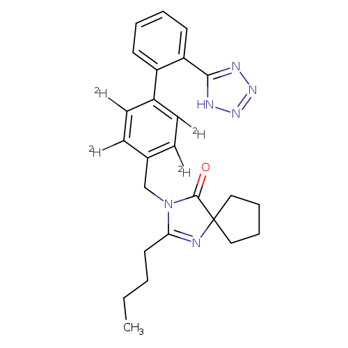 CCCCC1=NC2(C(=O)N1Cc1c([2H])c([2H])c(c(c1[2H])[2H])c1ccccc1c1nnn[nH]1)CCCC2