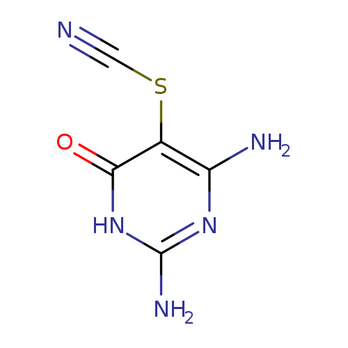 N#CSc1c(N)nc([nH]c1=O)N