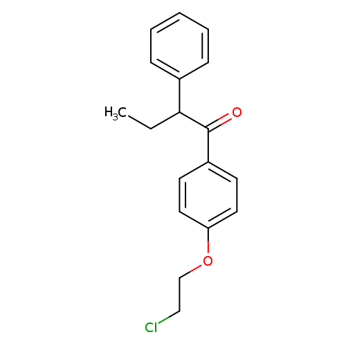 CCC(C(=O)c1ccc(cc1)OCCCl)c1ccccc1