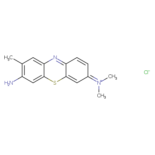 Cc1cc2nc3ccc(=[N+](C)C)cc3sc2cc1N.[Cl-]