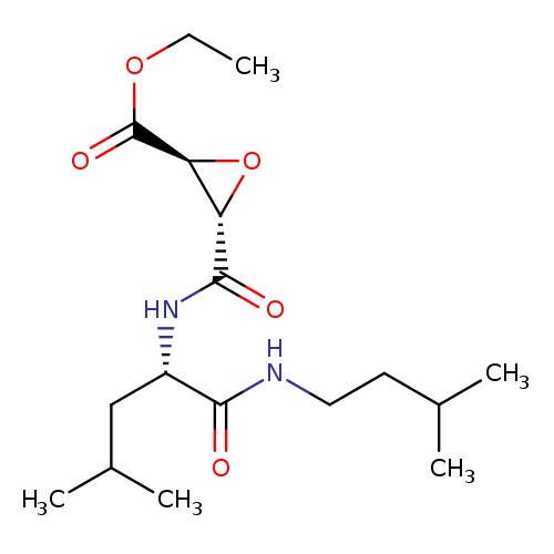 CCOC(=O)[C@H]1O[C@@H]1C(=O)N[C@H](C(=O)NCCC(C)C)CC(C)C