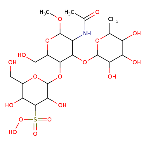 OCC1OC(OC)C(C(C1OC1OC(CO)C(C(C1O)S(=O)(=O)OO)O)OC1OC(C)C(C(C1O)O)O)NC(=O)C