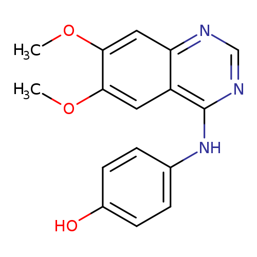 COc1cc2c(ncnc2cc1OC)Nc1ccc(cc1)O