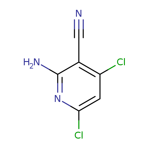 N#Cc1c(Cl)cc(nc1N)Cl
