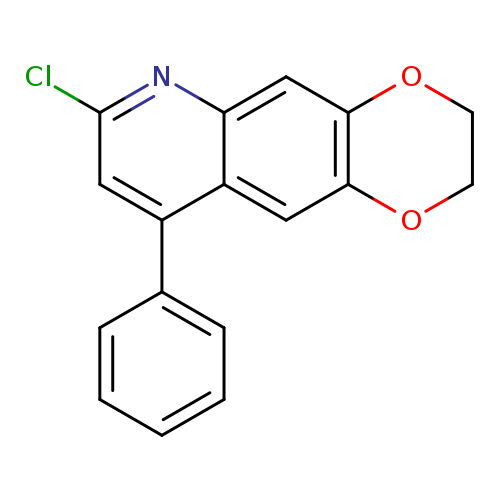 Clc1nc2cc3OCCOc3cc2c(c1)c1ccccc1