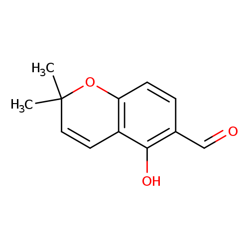 O=Cc1ccc2c(c1O)C=CC(O2)(C)C