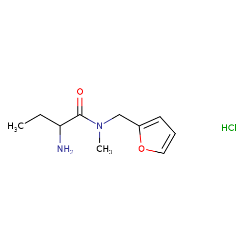 CCC(C(=O)N(Cc1ccco1)C)N.Cl