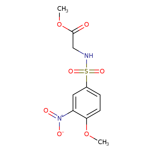 COC(=O)CNS(=O)(=O)c1ccc(c(c1)[N+](=O)[O-])OC