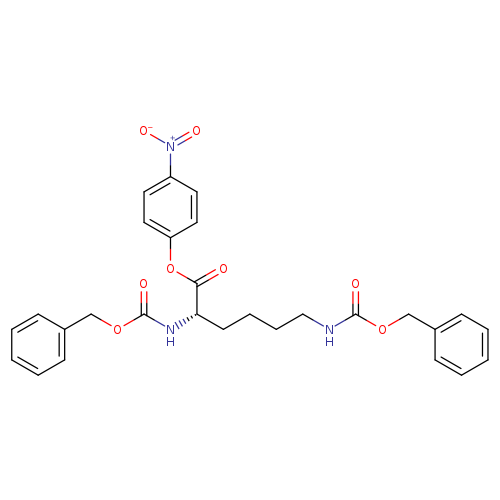 O=C(OCc1ccccc1)NCCCC[C@@H](C(=O)Oc1ccc(cc1)[N+](=O)[O-])NC(=O)OCc1ccccc1