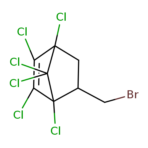 BrCC1CC2(C(C1(Cl)C(=C2Cl)Cl)(Cl)Cl)Cl