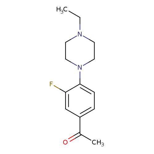CCN1CCN(CC1)c1ccc(cc1F)C(=O)C