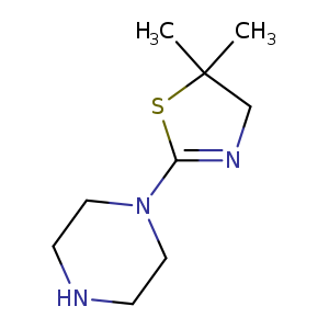 CC1(C)CN=C(S1)N1CCNCC1
