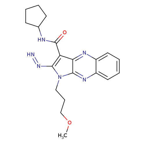 COCCCn1c2nc3ccccc3nc2c(c1N=N)C(=O)NC1CCCC1