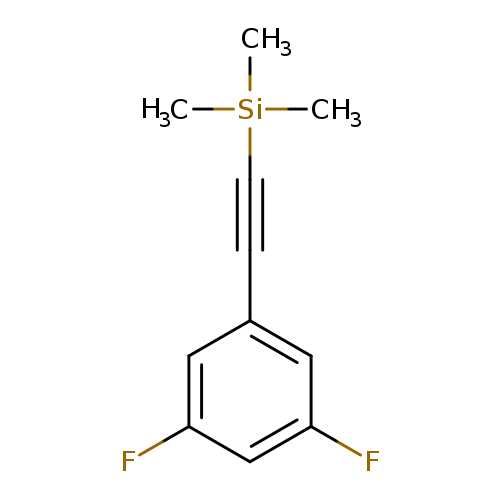 Fc1cc(C#C[Si](C)(C)C)cc(c1)F