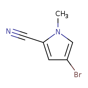 Cn1cc(cc1C#N)Br