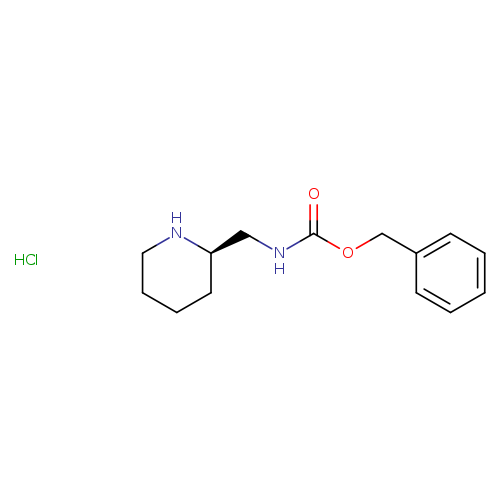 O=C(OCc1ccccc1)NC[C@H]1CCCCN1.Cl