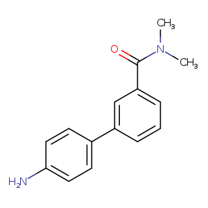 Nc1ccc(cc1)c1cccc(c1)C(=O)N(C)C