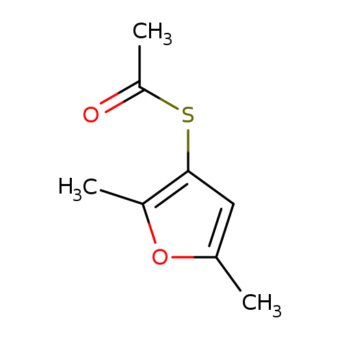 CC(=O)Sc1cc(oc1C)C