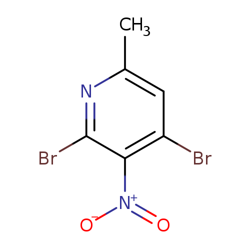 Cc1cc(Br)c(c(n1)Br)[N+](=O)[O-]