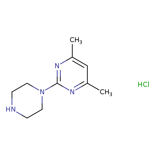 Cc1nc(nc(c1)C)N1CCNCC1.Cl