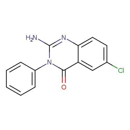 O=C1N(C2=CC=CC=C2)C(N)=NC3=C1C=C(Cl)C=C3