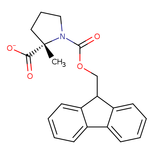 O=C(N1CCC[C@@]1(C)C(=O)[O-])OCC1c2ccccc2c2c1cccc2