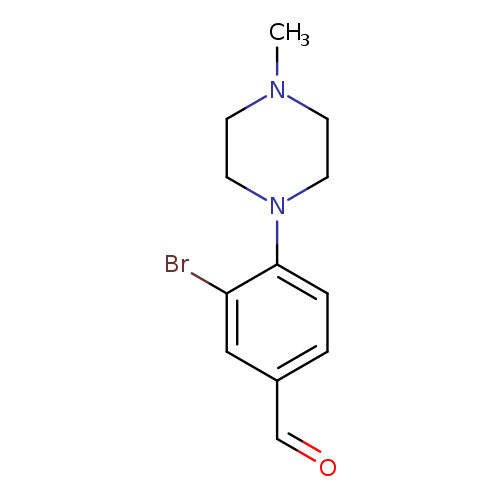 O=Cc1ccc(c(c1)Br)N1CCN(CC1)C