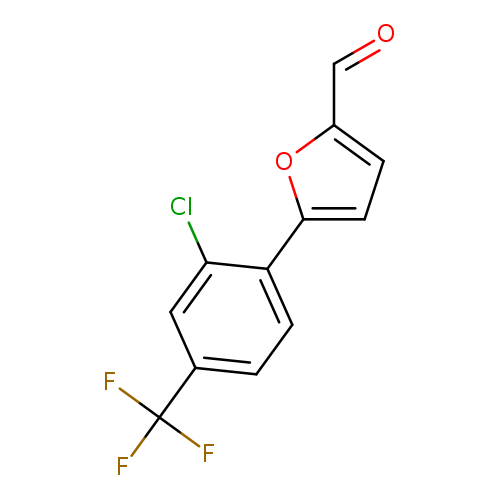 O=Cc1ccc(o1)c1ccc(cc1Cl)C(F)(F)F