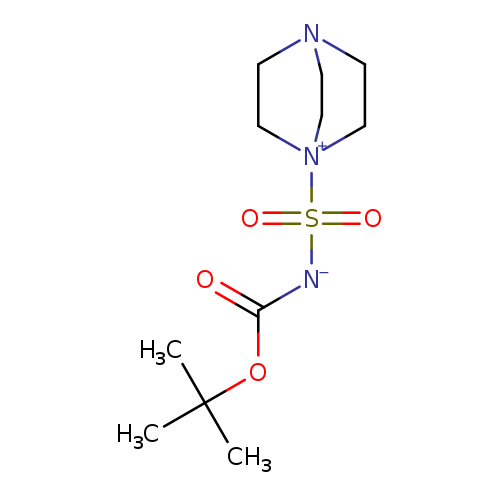 O=C([N-]S(=O)(=O)[N+]12CCN(CC1)CC2)OC(C)(C)C
