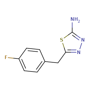 Fc1ccc(cc1)Cc1nnc(s1)N