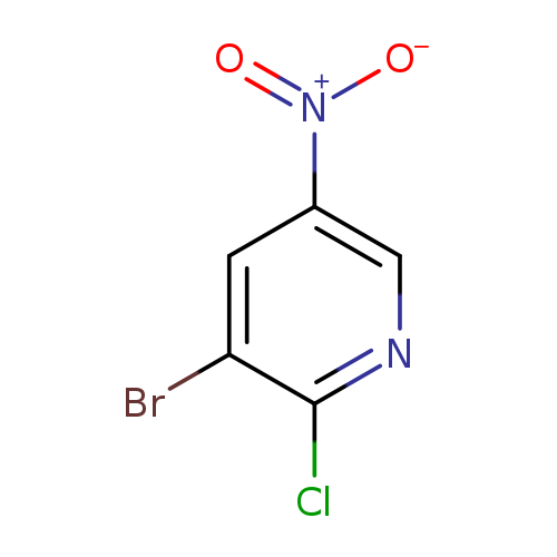 [O-][N+](=O)c1cnc(c(c1)Br)Cl