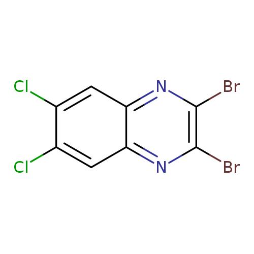 Clc1cc2nc(Br)c(nc2cc1Cl)Br