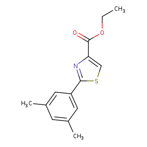 CCOC(=O)c1csc(n1)c1cc(C)cc(c1)C