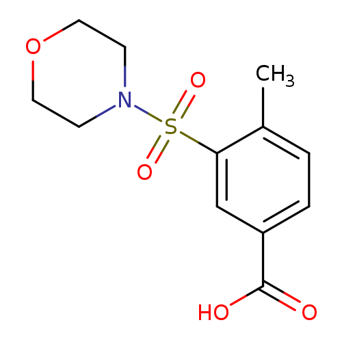 OC(=O)c1ccc(c(c1)S(=O)(=O)N1CCOCC1)C