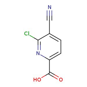 N#Cc1ccc(nc1Cl)C(=O)O