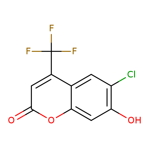 O=c1oc2cc(O)c(cc2c(c1)C(F)(F)F)Cl