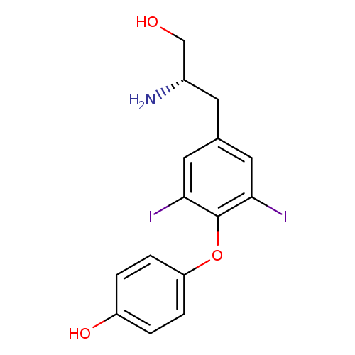 OC[C@H](Cc1cc(I)c(c(c1)I)Oc1ccc(cc1)O)N
